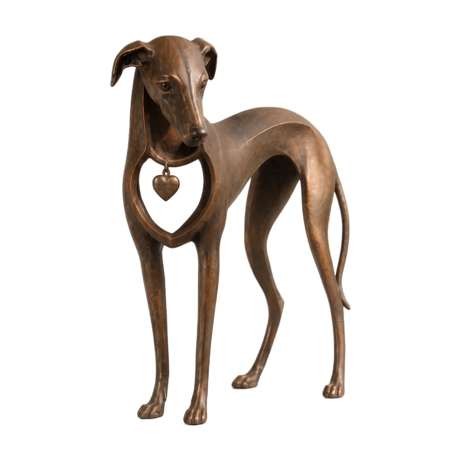 Greyhound Dog Desktop Figurine Resin Animal Sculpture Standing Hound ...