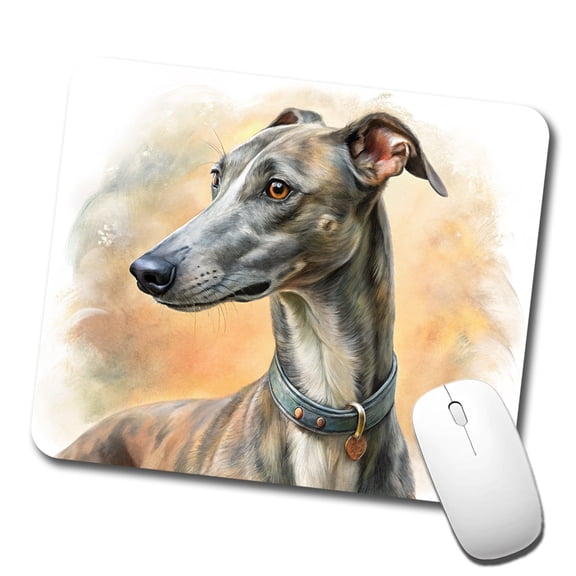 Greyhound Dog Illustration Mouse Pad Low Profile Gaming Mat