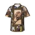 thumbnail image 1 of Greyhound Dog Men'S 3d Print Casual Button Down Shirts, Novelty Hawaiian Short Sleeves L, 1 of 7
