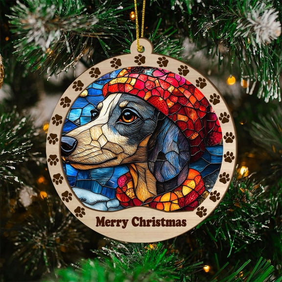 Greyhound Dog Ornament, Greyhound Dog Suncatcher, Greyhound Dog Christmas Tree Decoration, Gifts for Mom, Dad, Grandma, Grandpa
