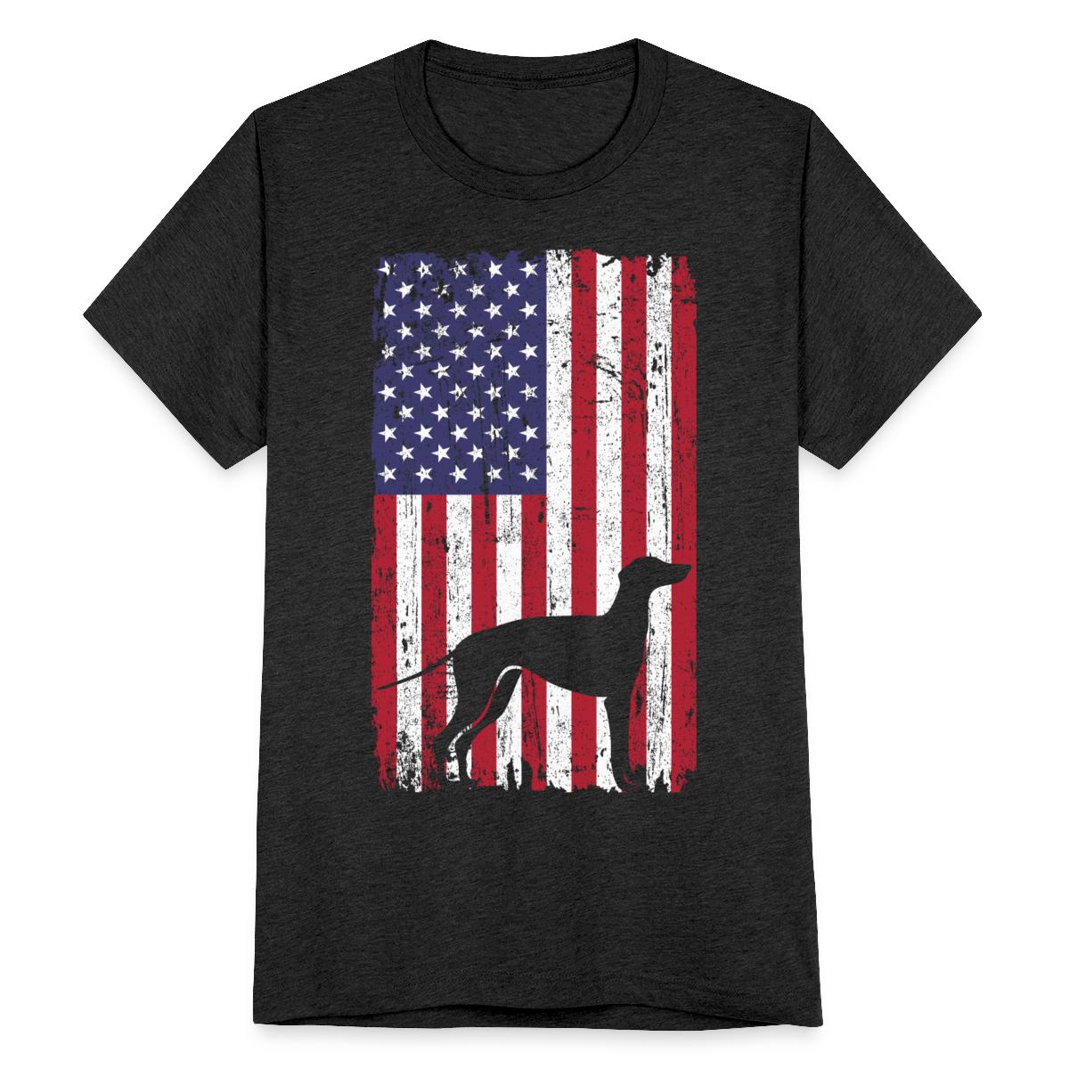 Greyhound Dog Owner Pride Usa Flag Unisex TriBlend TShirt