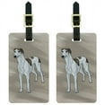 Greyhound Dog Pet Luggage Tags Suitcase CarryOn ID, Set of 2
