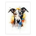 thumbnail image 1 of Greyhound Lovers Gift Watercolour Pet Portrait Painting Artwork Large Wall Art Poster Print Thick Paper 18X24 Inch, 1 of 5