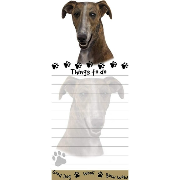 "Greyhound Magnetic List Pads" Uniquely Shaped Sticky Notepad