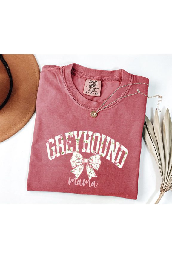 Greyhound Mama Floral Greyhound Dog Owner T-Shirt All Size S-3XL