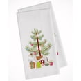 thumbnail image 1 of Greyhound Merry Christmas Tree White Kitchen Towel Set of 2 Dish Towels, 1 of 3