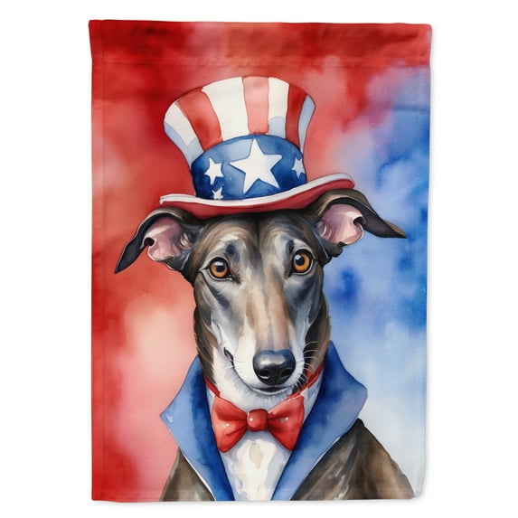 Greyhound Patriotic American House Flag 28 in x 40 in