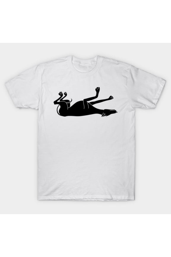 Greyhound Roaching Funny Lazy Sighthound Sleeping Position Meme Unisex T-Shirt, for men & women, up to size 5XL