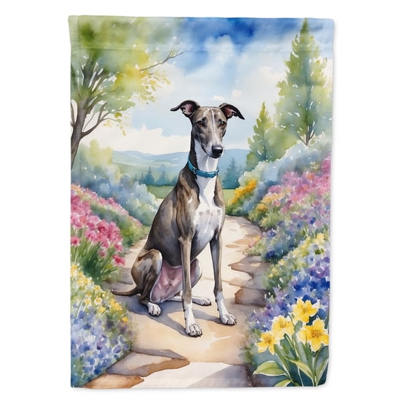 Greyhound Spring Path House Flag 28 in x 40 in