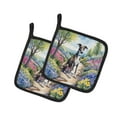 thumbnail image 1 of Greyhound Spring Path Pair of Pot Holders, 1 of 2