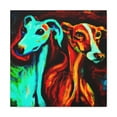 thumbnail image 1 of Greyhound in Moonlight Scene - Canvas, 1 of 25