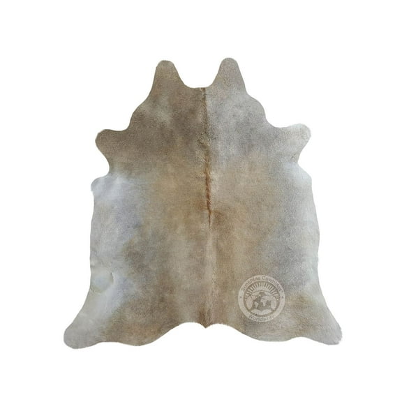 Greyish Beige Cowhide Rug Size 6x6-7'