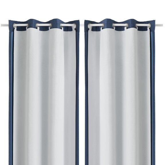 Greyish White 100% Blackout Curtains Liner 2 Panels Set, Total Black Out Liner for 84 Inch Behind Curtains for Bedroom,Thermal Insulating Curtains for Summer Heat, 2 Pcs Each 36" Wx80 L
