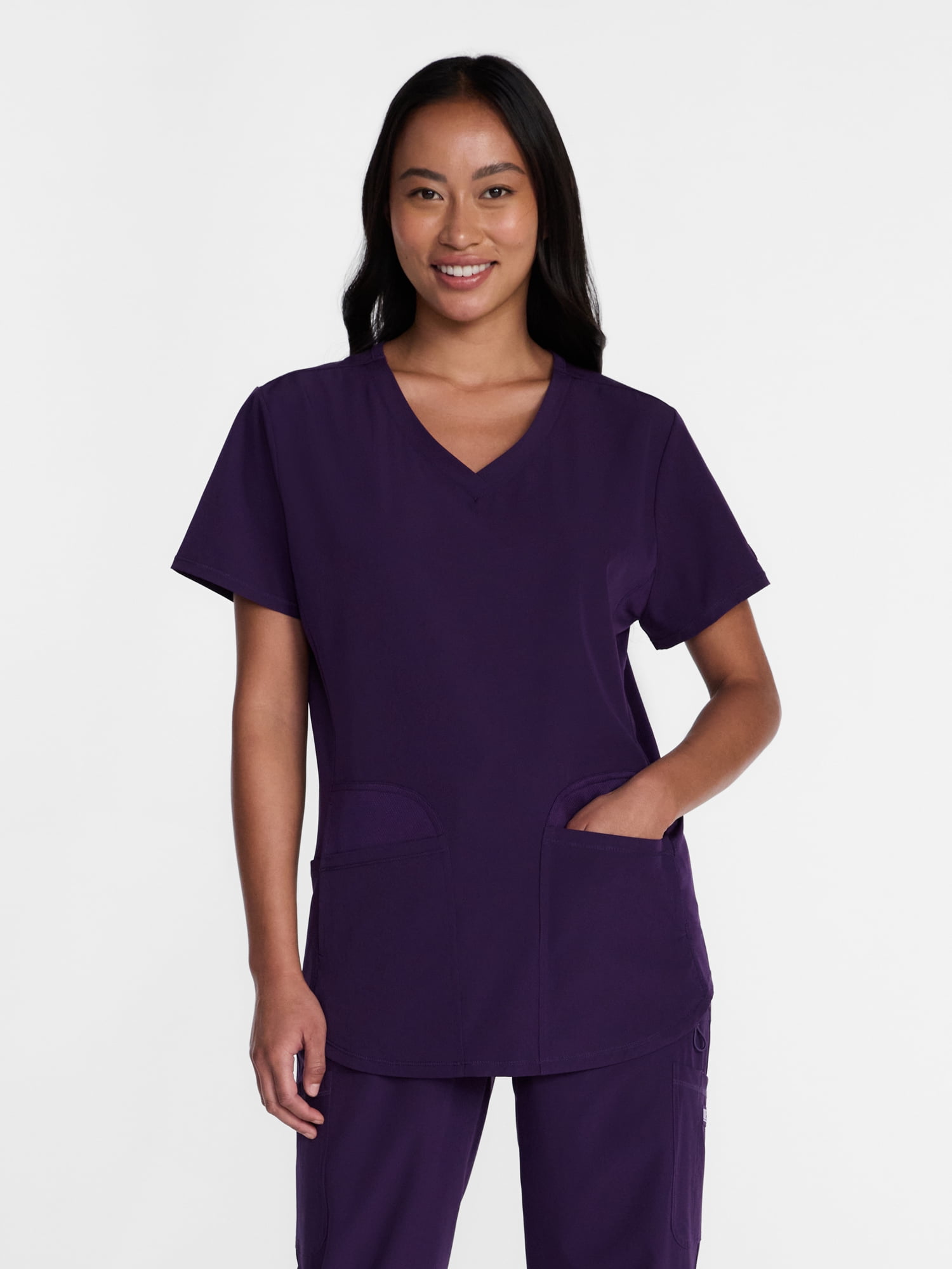 Grey's Anatomy Women's Scrub Top with Short Sleeves, Sizes S-3XL