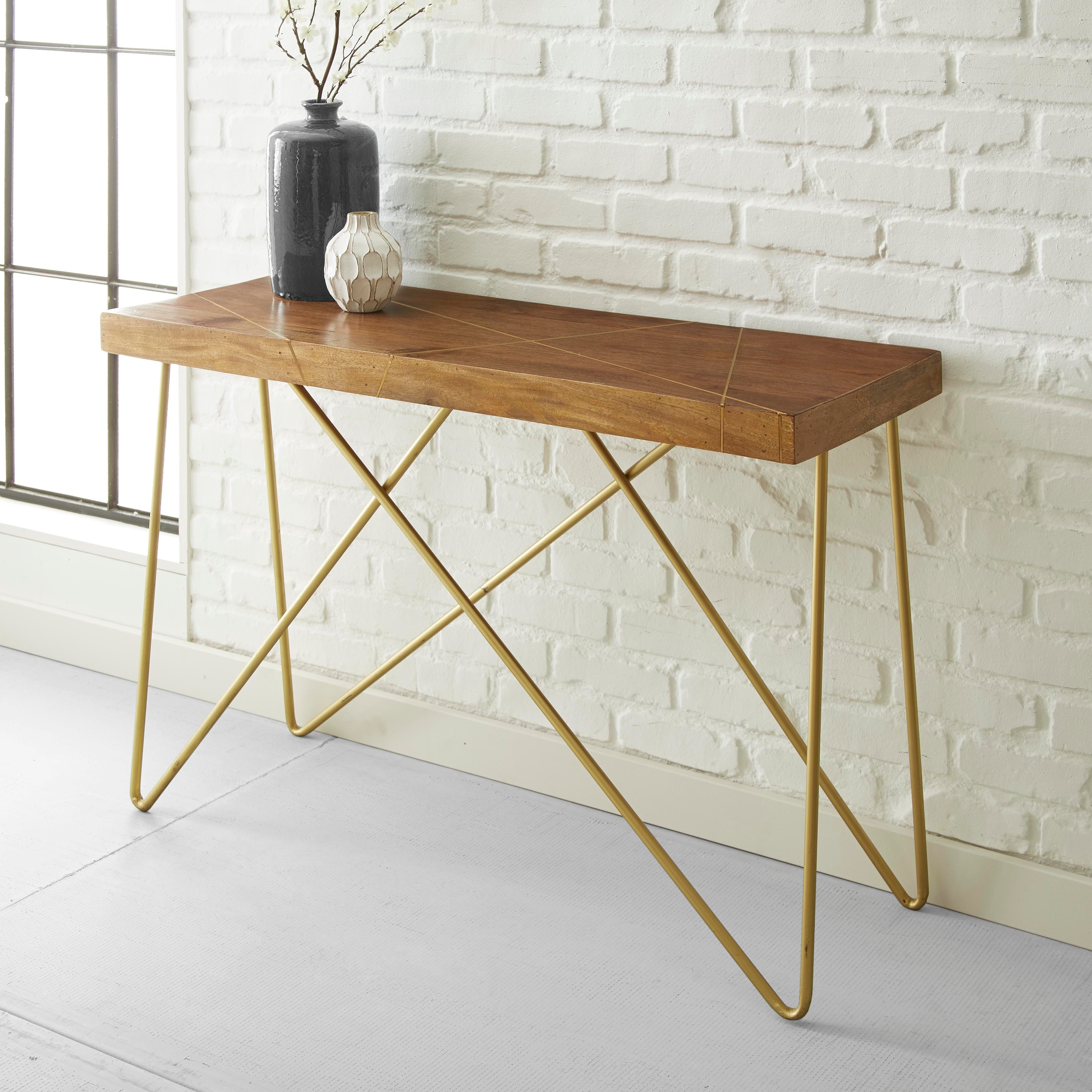 Greyson Living Brown Wood Sofa Table by