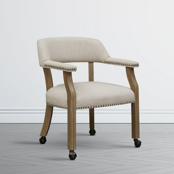 Greyson Living Morrison Caster Dining and Game Chair by Beige Sand