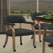 Greyson Living Morrison Caster Dining and Game Chair by  Charcoal
