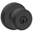 thumbnail image 1 of SCHLAGE F51A BWE 622 GSN 619 Bowery Knob with Greyson Trim Keyed Entry Lock Matte Black with Satin Nickel Interior, 1 of 4
