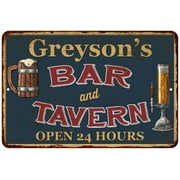Greyson's Green Bar & Tavern Rustic Sign 8 x 12 High Gloss Metal 208120047840