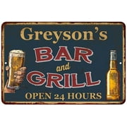 Greyson's Green Bar and Grill Sign 8 x 12 High Gloss Metal 208120044840