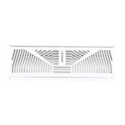 Accord Ventilation Baseboard Diffuser Sunburst Traditional - Adjustable Heavy Gauge Steel - 15 in, White