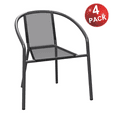 thumbnail image 1 of Grezjxc Modern Rattan Outdoor,Indoor Bedroom Restaurant Dining Chairs, Stackable Rattan Chairs for Patio or Drawing Room, Set of 4, Black, 1 of 7