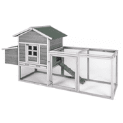 Grezone Chicken Coop Rabbit Hutch Hen Cage Large Wooden
