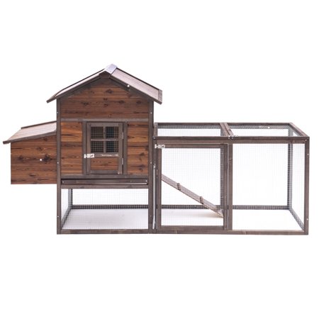 Grezone Chicken Coop Rabbit Hutch Hen Cage Large Wooden