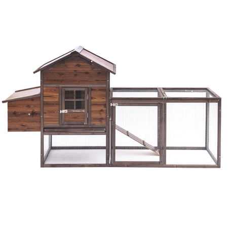 Grezone Chicken Coop Rabbit Hutch Hen Cage Large Wooden