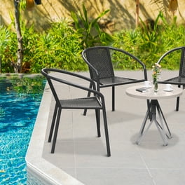 VINGLI Plastic Dining Chairs Set of 2 Stackable Patio Dining Chairs with X Back Waterproof Kitchen Dining Room Chairs for Indoor Outdoor Capacity 400 lbs Farmhouse Brown Walmart
