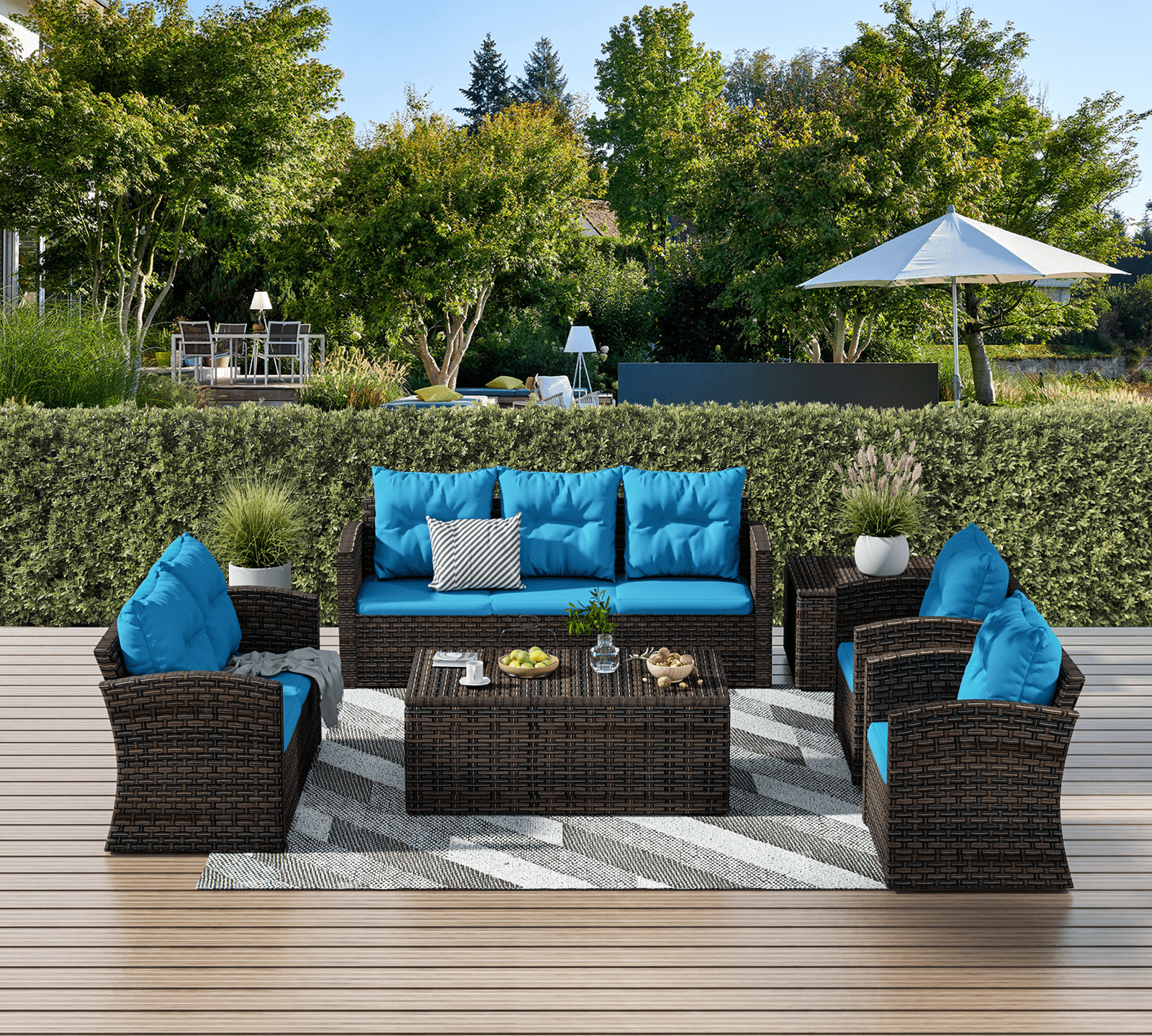 Better Homes & Gardens Brookbury 5Piece Outdoor Furniture Wicker