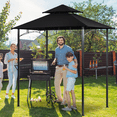 thumbnail image 1 of Grezone Outdoor Grill Gazebo Tent BBQ Canopy for Outdoor Grill Shelter BBQ Grill Gazebo Hardtop (L96 x W60 x H101 Inch) Black, 1 of 6