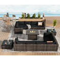 thumbnail image 1 of Grezone Patio Furniture Sets 13 Piece Outdoor Conversation Sets with Steel Tube, Weather-Resistant, Black, 1 of 11