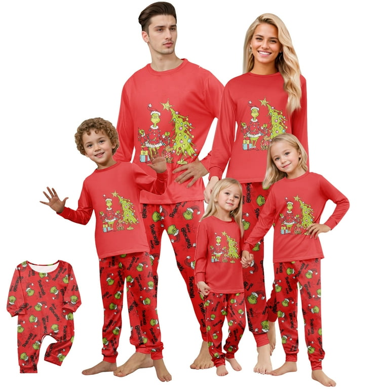 Xmas pijamas de navidad para familia 2025, Red Xmas Family