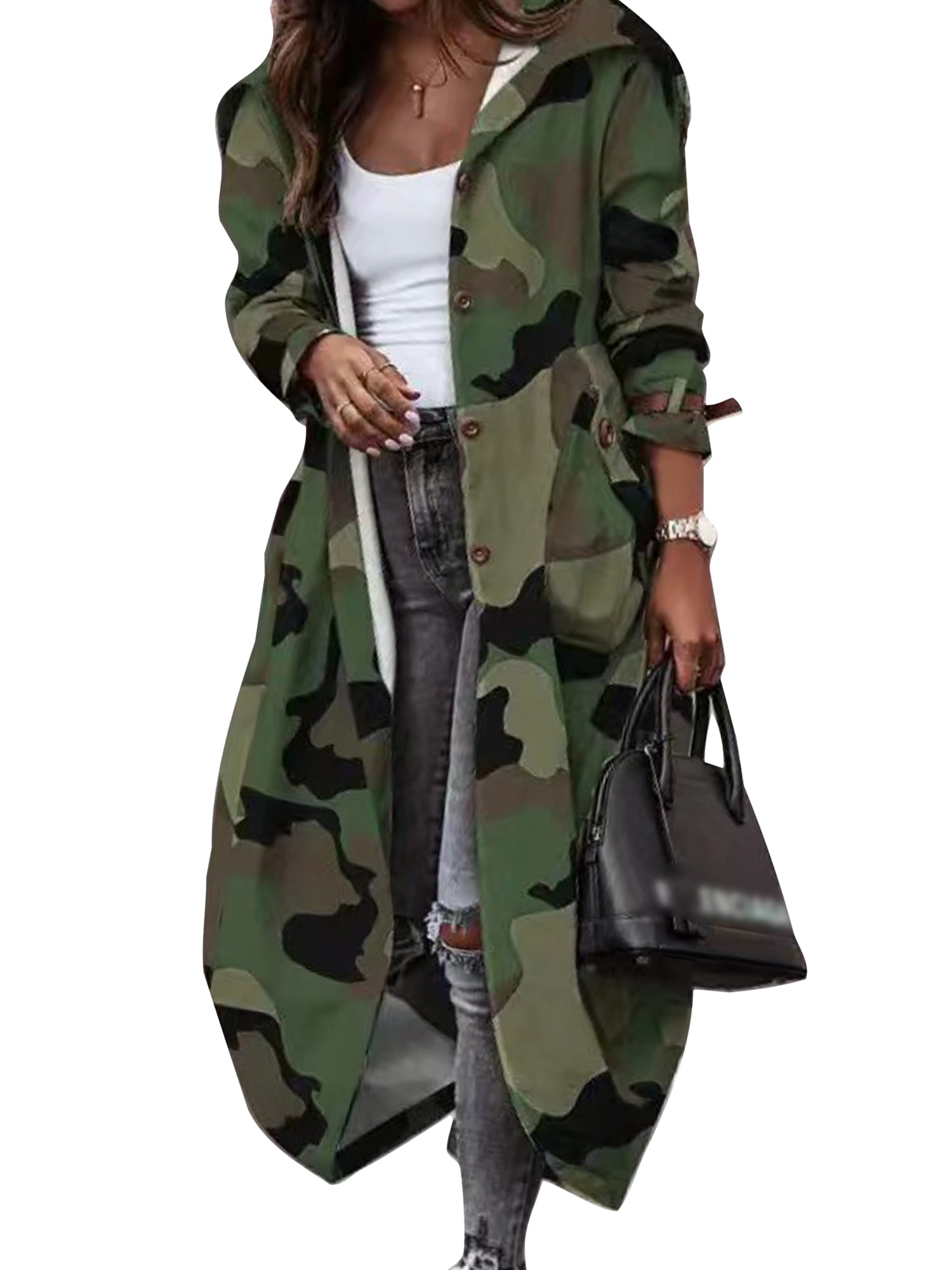 Camouflage Long Sleeve Cardigans Camouflage Long Sleeve Cardigans