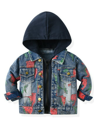 3T Carter's hooded denim jacket jean patches
