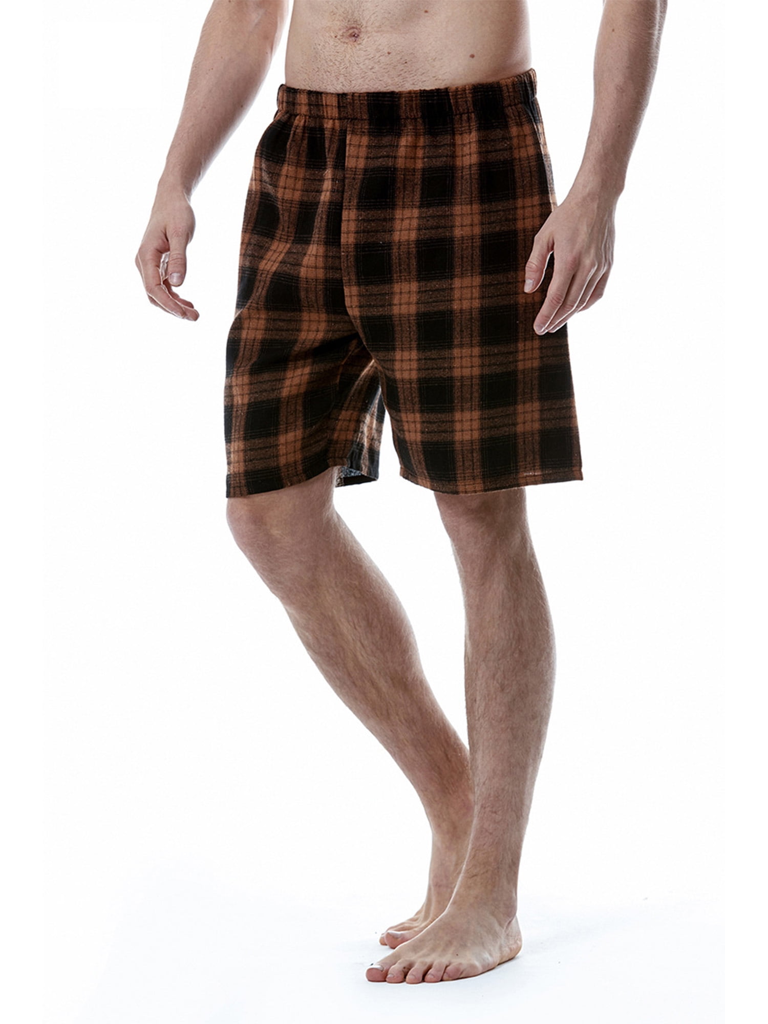 Grianlook Men Lounge Shorts Plaid Summer Short Pants Flannel Classic