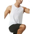 thumbnail image 1 of Grianlook Men Summer Top Crew Neck Vest Sleeveless Tank Tops Mens Regular Fit T-shirt Moisture Wicking Solid Color Shirts White 3XL, 1 of 4