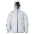 thumbnail image 1 of Grianlook Men Zipper Moisture Wicking Work Clothes Sun Protection Hooded Neck Outwear Outdoor Long Sleeve Cooling Jackets Light Grey 4XL, 1 of 6