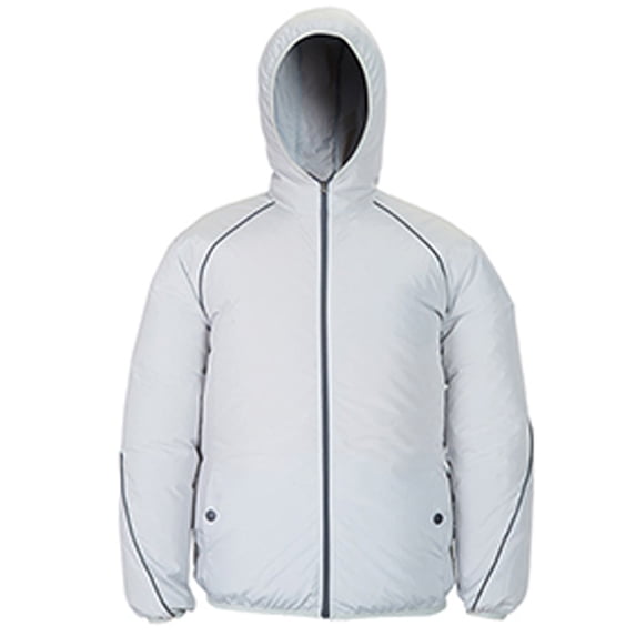 Grianlook Men Zipper Moisture Wicking Work Clothes Sun Protection Hooded Neck Outwear Outdoor Long Sleeve Cooling Jackets Light Grey 4XL