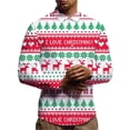 thumbnail image 1 of Grianlook Mens Christmas Santa Claus Shirt Elk Snowflake Print Long Sleeve Dressy Shirt Xmas Party Cocktail Slim Tops, 1 of 4