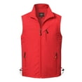 thumbnail image 1 of Grianlook Mens Fashion Sleeveless Jackets Solid Color Full Zip Outwear Fall Stand Collar Vest for Travel Hiking Running Golf Red 3XL, 1 of 2