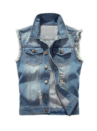 Jean jacket no sleeves hotsell