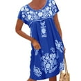 thumbnail image 1 of Grianlook Plus Size Floral Nightgown For Women Short Sleeve Pajama Dress Soft Sleepdress Short Nightshirt Tunic Nightdress Sleepwear Size S-5XL, 1 of 2