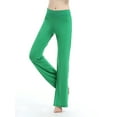 thumbnail image 1 of Grianlook Women Yoga Pants High Waist Leggings Solid Color Stretch Bottoms Straight Leg Ladies Tummy Control Elastic Waisted Full-length Plain Green L, 1 of 3