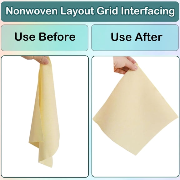Grid 2" Gridded Fusible Interfacing - 59" x 4.37 Yds,Nonwoven Layout Grid Iron on Interfacing Lightweight Fusible Interfacing with Grid Lines Pre-Printed for Quilting,Sewing,Crafts Supplies