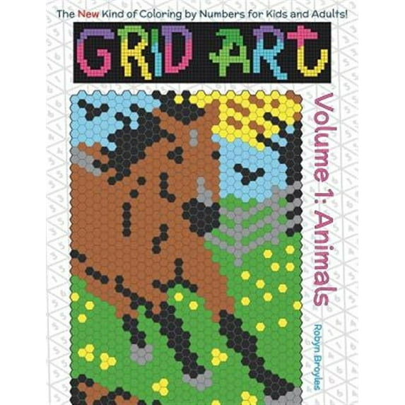 Grid Art: Animals: Coloring Book for Kids and Adults