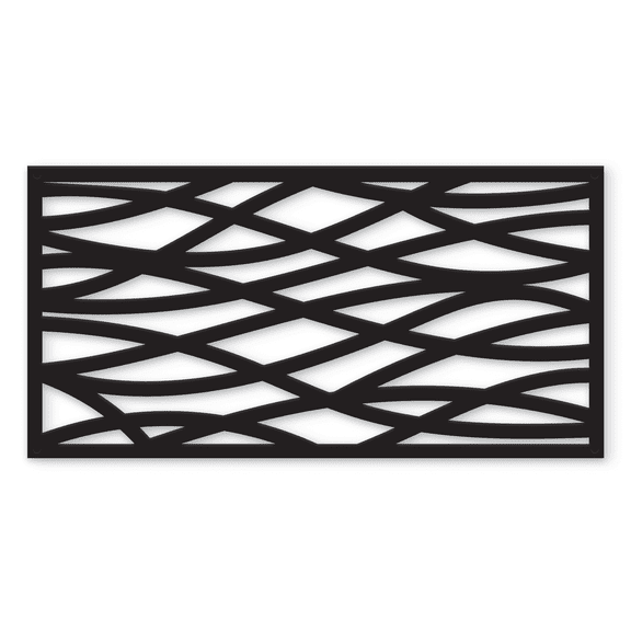 Grid Axcents Black Wave Decorative Panel 2 ft x 4 ft
