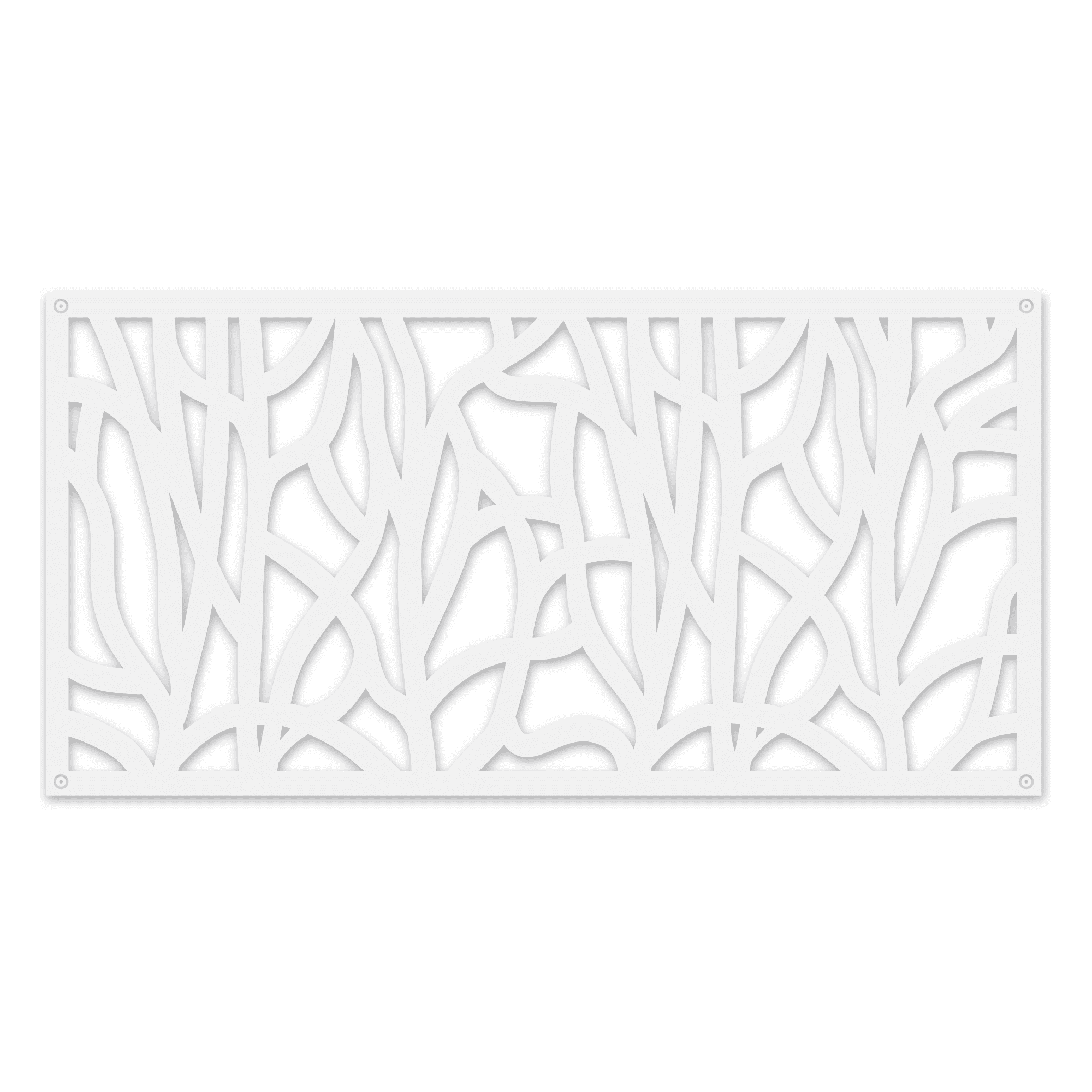 White Polyethylene Decorative Privacy Screen Panel 2 ft. x 4 ft.
