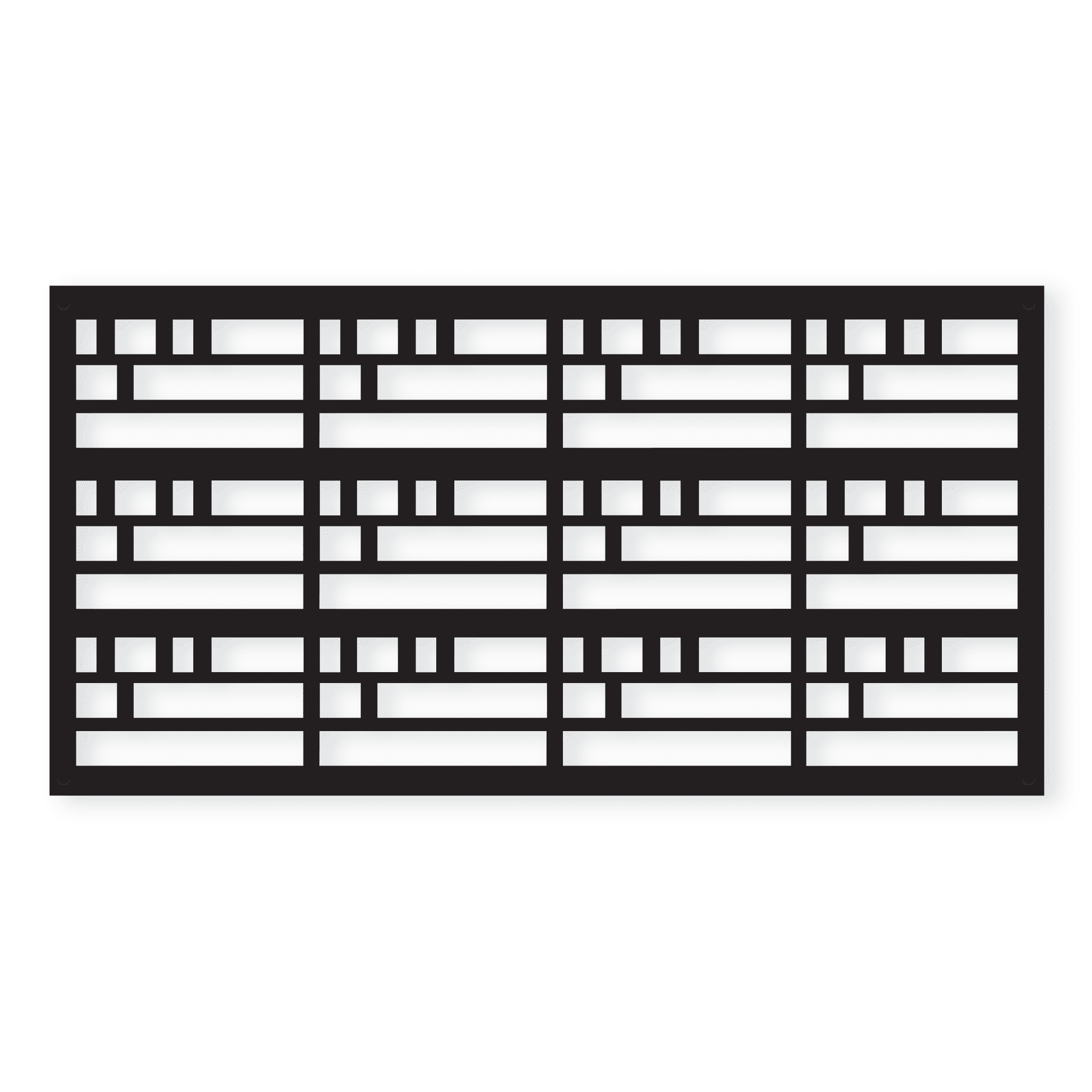 Black Polyethylene Decorative Privacy Screen Panel 2 ft. x 4 ft.